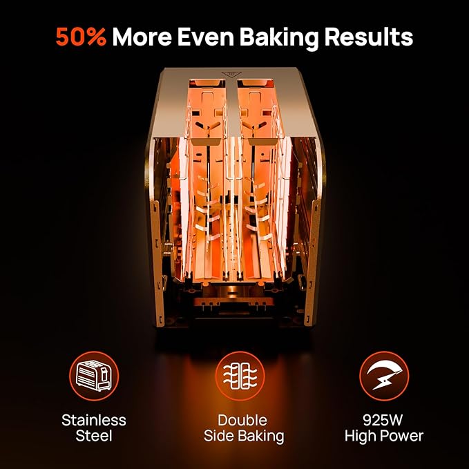 Toaster 2 Slice, Consciot Smart Touch Screen Toasters - Image 4