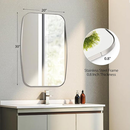 Brushed Nickel Bathroom Mirror, Living Room - Image 2