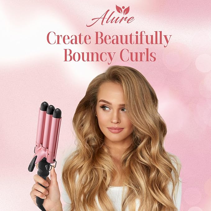 Alure Three Barrel Curling Iron Wand Hair Waver - Image 2
