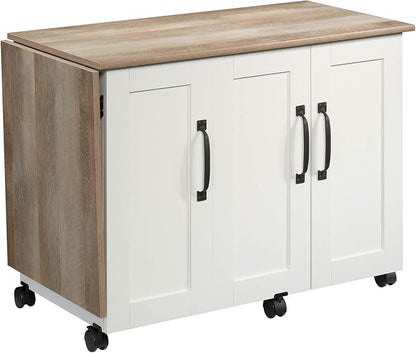 Sauder Miscellaneous Storage Sewing Cart, Drop-Leaf Craft Table, Sewing Table by SAUDER%C2%AE
