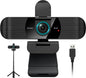 RUWBY UHD 4K Webcam with Built-in Dual Mics, Wide-Angle Lens, Privacy Cover by Unknown