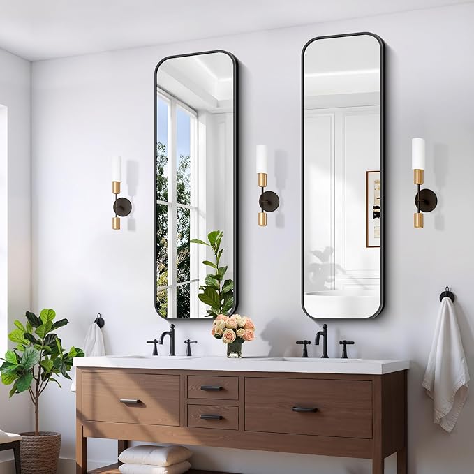 FORBATH Bathroom Mirror 55" x 16", Rectangle Black Bathroom Mirror - Image 2