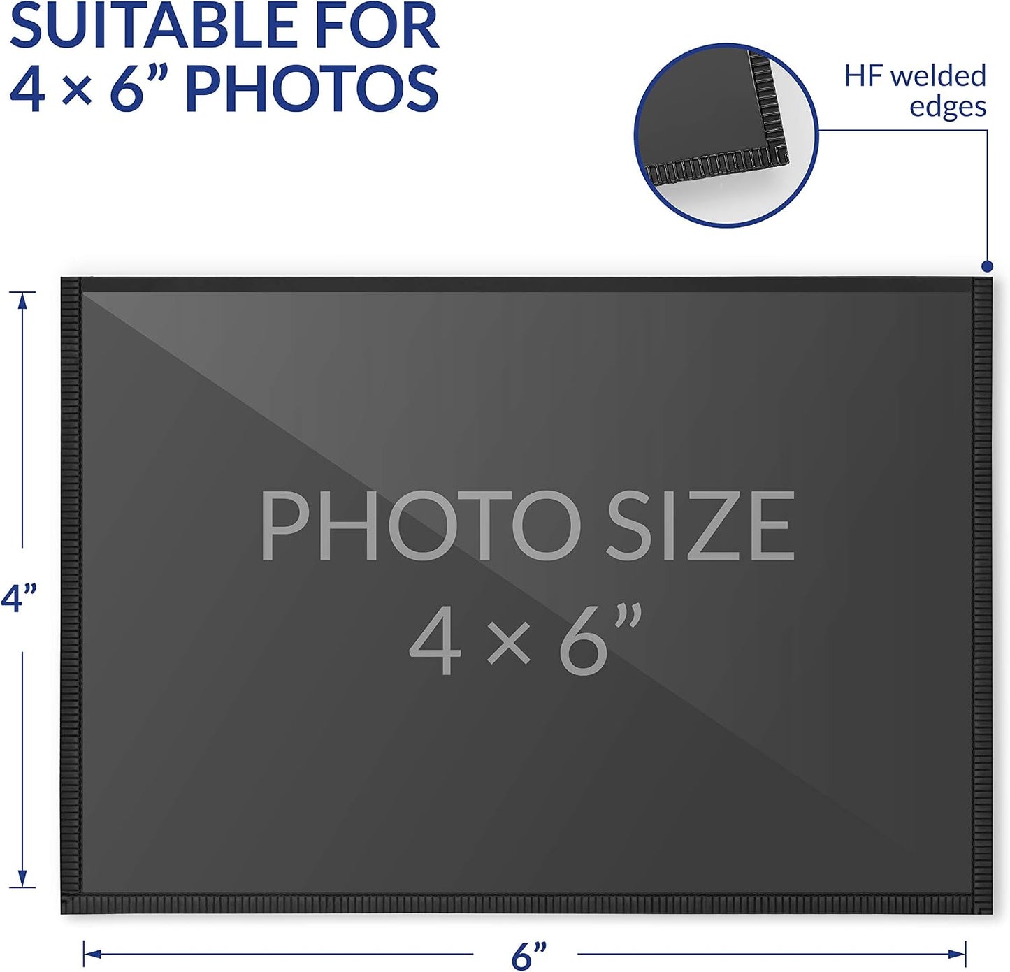 labphant 12 Pack 4x6 Inch Magnetic Picture Frames; Photo Pocket Frames with White Borders for Fridge 4 x 6 Inch Great for Displaying Pics on The Refrigerator (Black) (4" x 6" black)