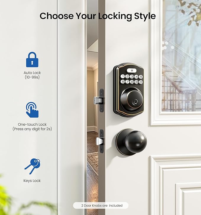 Veise Keyless Entry Door Lock - Image 3