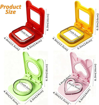 4 Pcs Shaped Sandwich Makers, Sandwich Cutter & Sealer - Image 4