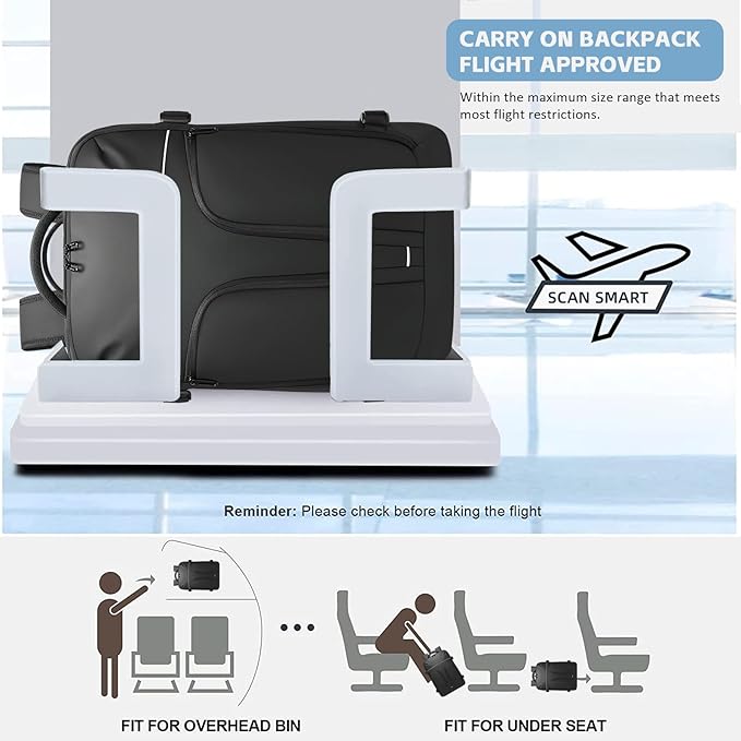 Vacuum Compression Backpack for Travel, 47L Expandable Backpack - Image 6