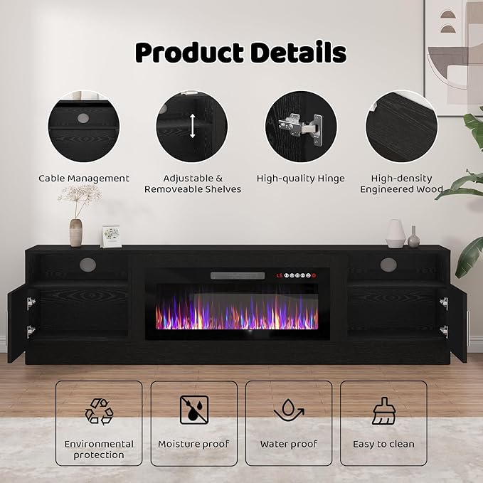Lemberi Fireplace tv Stand - Image 5