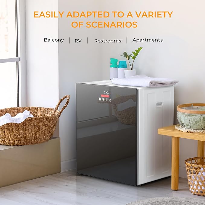 EUHOMY 1.5 Cu.ft. Portable Clothes Dryer, 850W Compact Dryer - Image 7