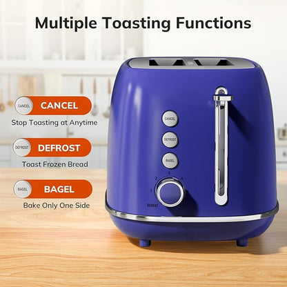 Keenstone Retro 2-Slice Stainless Steel Toaster - Image 2