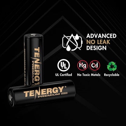 Tenergy 8 Count AA NiMH Premium Pro Rechargeable Batteries and TN480U 8-Bay LCD - Image 7