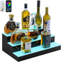VEVOR LED Lighted Liquor Bottle Display, 3 Tiers 20 Inches Whiskey Rack by VEVOR