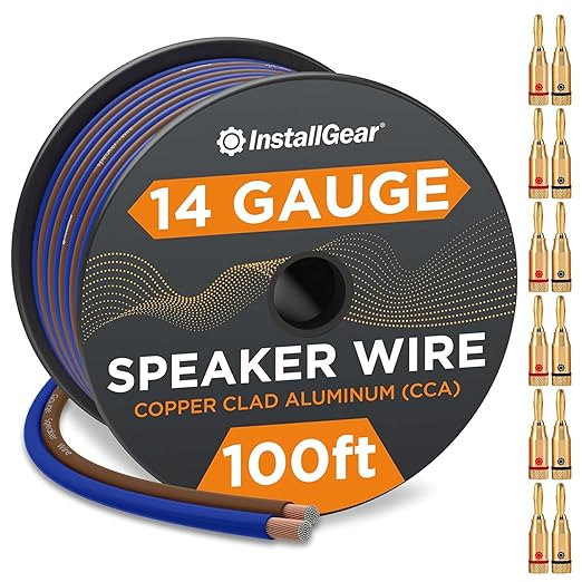InstallGear 100ft 14 Gauge Speaker Wire by InstallGear