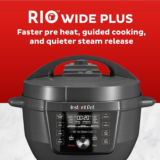 Instant Pot RIO Wide Plus, 9-in-1 Electric Pressure Cooker, 35% Larger Cooking - Image 4