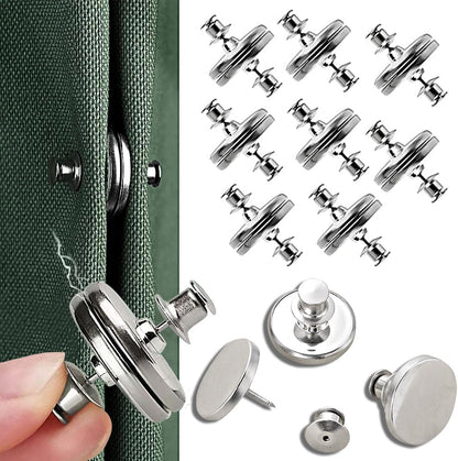 8 Pairs Magnetic Curtain Clips,Double Sided Magnetic Suction Curtain Magnets Closure Prevent Light Leaking Keep Curtain Closed for Home Bedroom Office Curtain Draperies(Sliver)