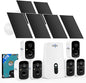 Hiseeu Solar Security Cameras Wireless Outdoor System, 6 Cam-Kit, Expandable to by Hiseeu