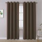 DUALIFE Brown Curtains 84 Inches Long Coffee Color Blackout Curtains by DUALIFE