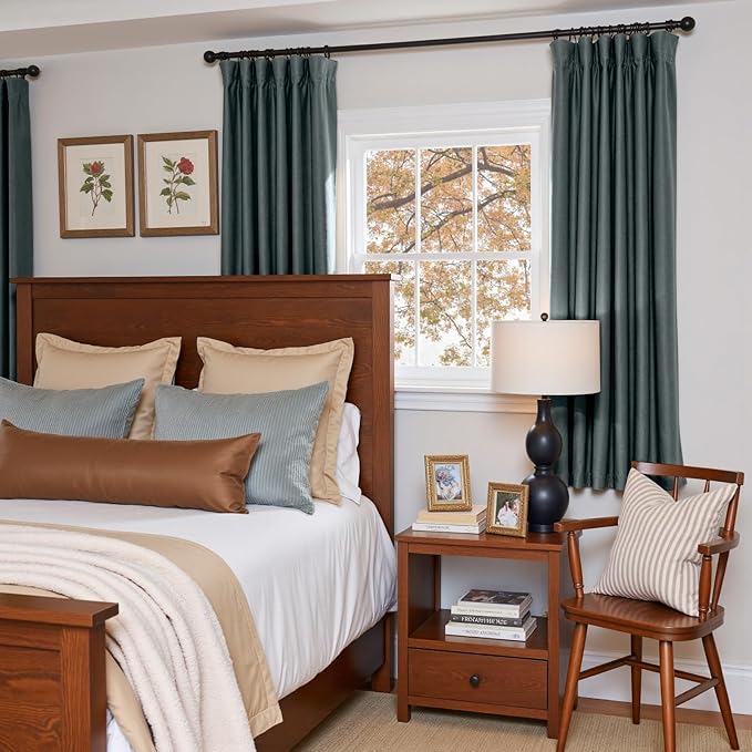 Lazzzy Velvet Blackout Curtains Thermal Insulated Room Window Drapes Super Soft - Image 4