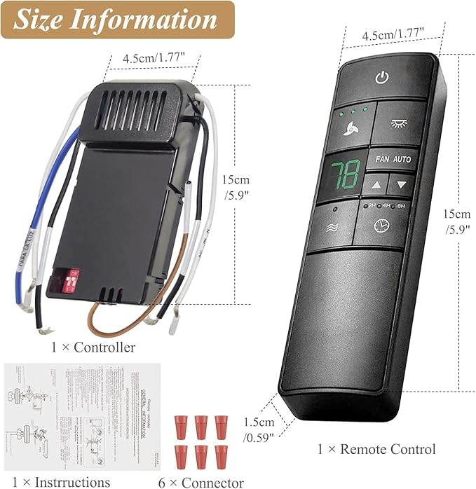 Hampton Bay Universal Ceiling Fan Thermostatic Remote Control Kit - Image 6