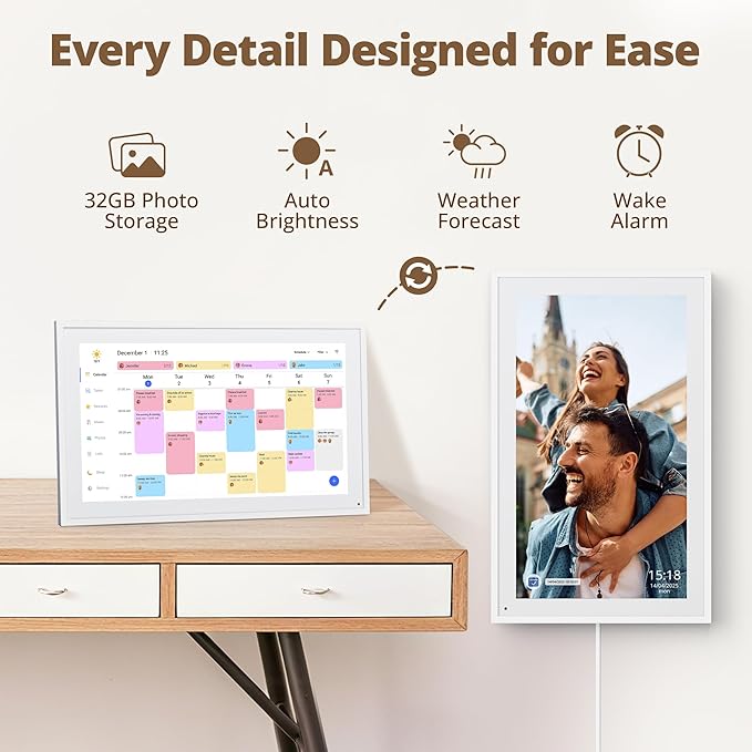 Digital Calendar 15.6-inch Smart Chore Chart, Home Electronic Wall/Tabletop - Image 8