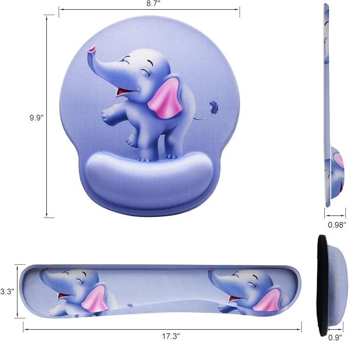 Mouse Pad Keyboard Wrist Rest, Gel Non Slip Rubber Wrist Support Rest Mouse Pad - Image 7