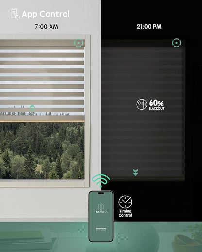 Yoolax Motorized Zebra Blinds Compatible - Image 4