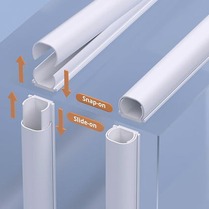 ZhiYo 85in Cord Hider for One Wire, Self-Adhesive Cord Covers for Wires on Wall - Image 6