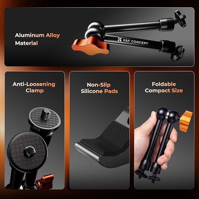 K&F CONCEPT 9.8" Magic Arm Clamp Kit - Image 4