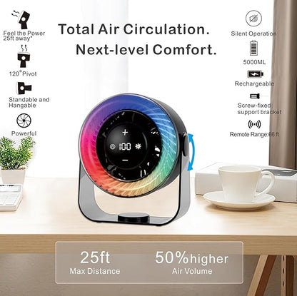 KKANDPP Desk Fans for Bedroom, Quiet Wall-Mounted Desk Fan - Image 2