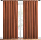 NICETOWN Living Room Curtains, Burnt Orange, 1 Pair, 70 x 84-inch, Home by NICETOWN