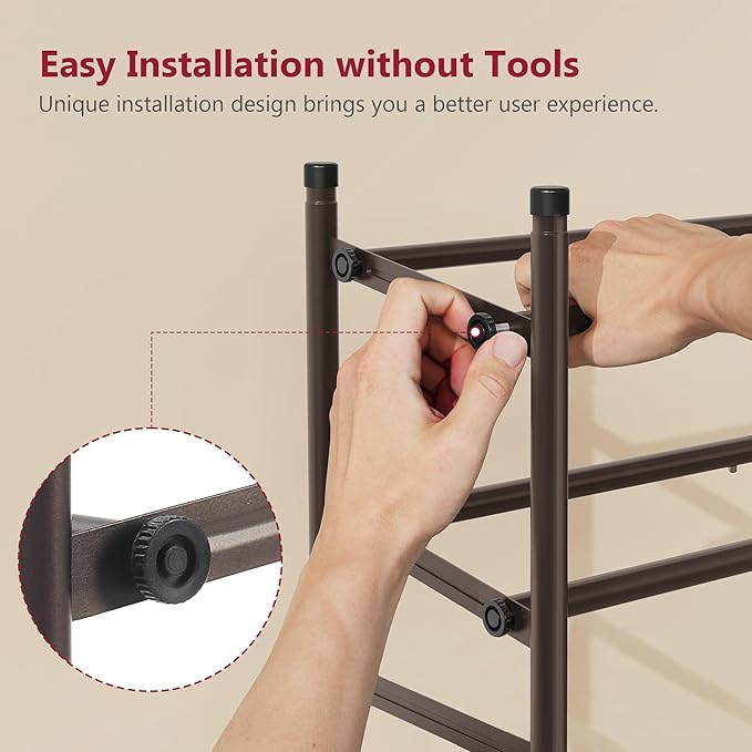 Tajsoon 3 Tier Expandable Shoe Rack - Image 5