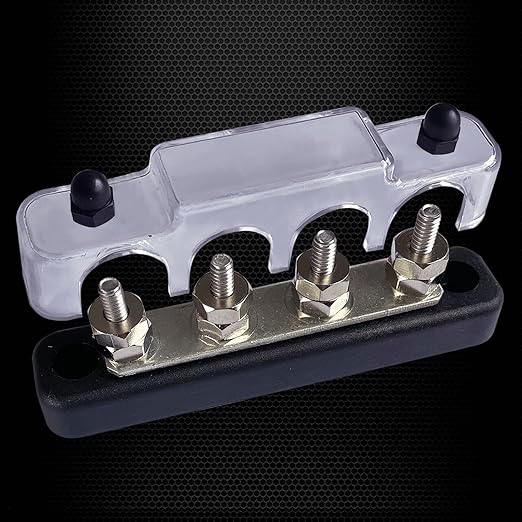 4 x #10 Studs Bus Bar, Ampper 4.2" Ground Distribution Block Brass Battery - Image 5