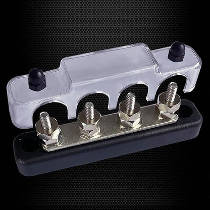 4 x #10 Studs Bus Bar, Ampper 4.2" Ground Distribution Block Brass Battery - Image 5