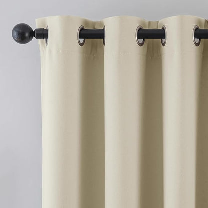 Beauoop 100% Blackout Curtains 63 Inch Long 2 Panels - Image 9