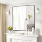 36" x 36"Bathroom Mirror, Matte Black Wall Mirror by DESBING