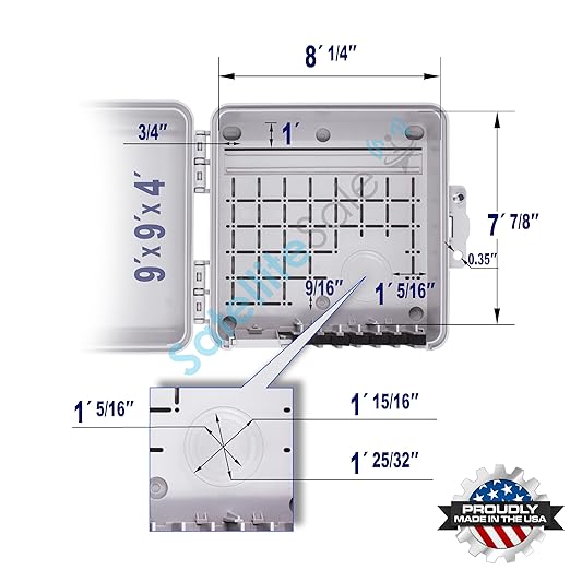 SatelliteSale Weatherproof Junction Box Heavy Duty Enclosure 9x9x4 Inches - Image 3
