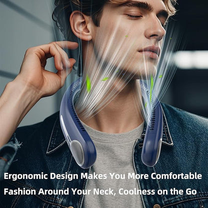 Portable Neck Fan, Hands Free Personal Wearable Bladeless Fan, 6000mAh USB - Image 6