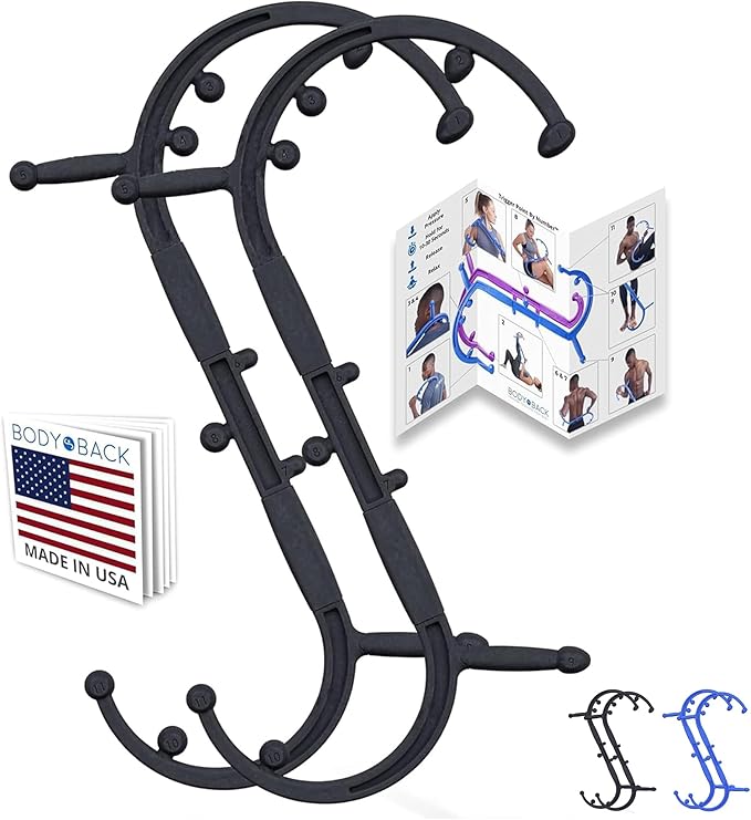 Body Back Buddy Elite Trigger Point Massage Tool, Neck and Back Massager by BodyBack