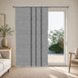 CHICOLOGY Panel Track Blinds, Weave Grey, 86"x96", Cordless, Sliding Door | 4 Fabric Panels, Fits 46–86″ Wide, Wall/Ceiling Mount, Room Divider Ready, Height Trimmable, Child & Pet Safe