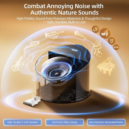 Sound Machine & Aroma Diffuser Pro 4-in-1 Sleep System, Premium Metal Shell - Image 4