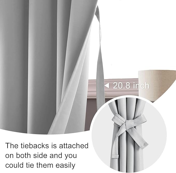 JIUZHEN Short Blackout Curtains - Image 2