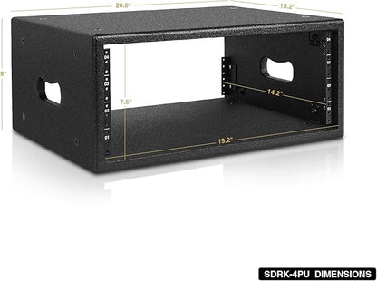 Sound Town 4U Studio Rack with 4-Space, Heavy-Duty 0.7" Baltic Birch Plywood - Image 4