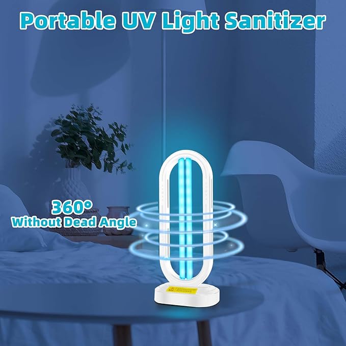 UV Light Sanitizer, 4-Speed Timing and Remote Control UVC Home Disinfection - Image 2