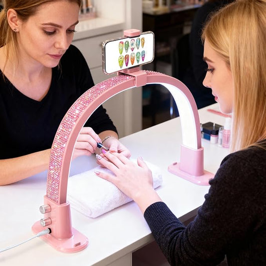 BLUVALL Half Moon Light for Nail Desk, Portable Nail Light for Desk by Unknown