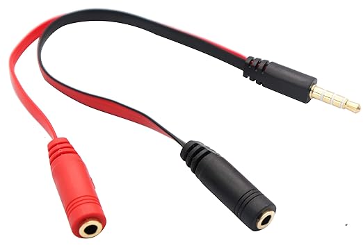 zdyCGTime 3.5mm Audio Y Splitter Cable 4-Pole 3.5mm AUX Male to 2x3.5mm Female - Image 7