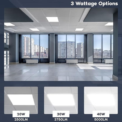 LUXRITE 2x2 FT LED Flat Panel Light, 5CCT Color Selectable 3000K 3500K 4000K - Image 3
