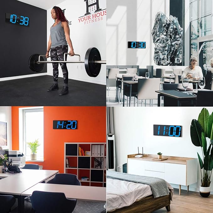 CHKOSDA LED Large Digital Wall Clock, Oversize Wall Clock - Image 7