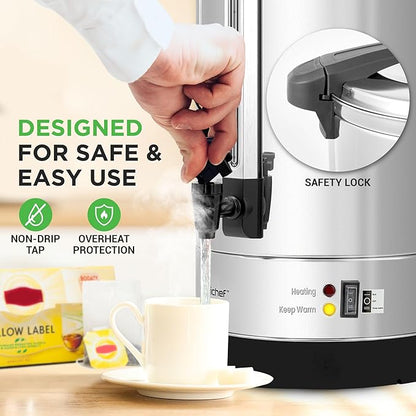 NutriChef Water Boiler and Hot Water Dispenser, 19L Electric Beverage Dispenser - Image 4