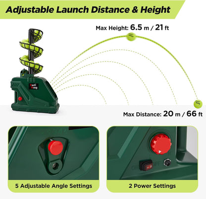 furlihong 3819bh portable tennis ball machine, close-up detail
