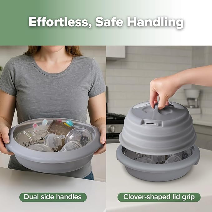 Haakaa Multipurpose Silicone Microwave Bottle Sterilizer & Steamer – Reusable - Image 7