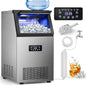 Commercial Ice Maker 120LBS/24H, Stainless Steel Freestanding Ice Maker Machine by RAPSUAR